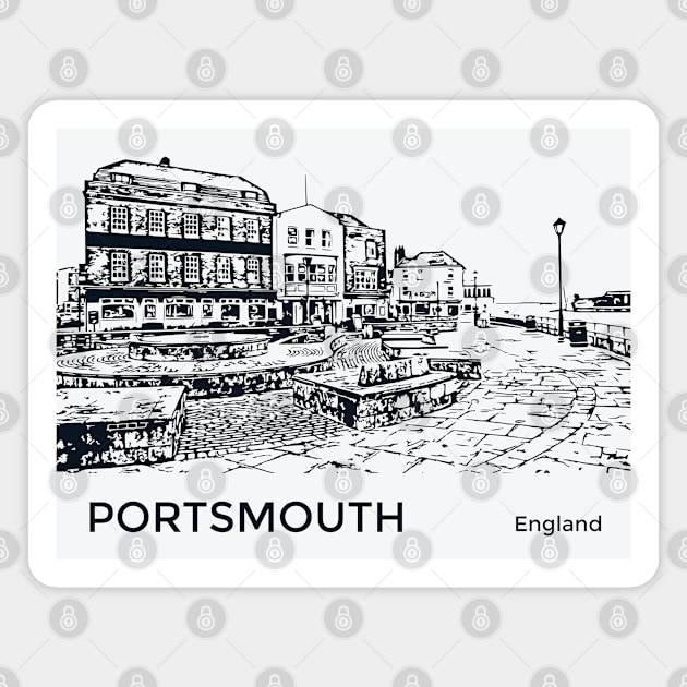 Portsmouth England Magnet by Lakeric